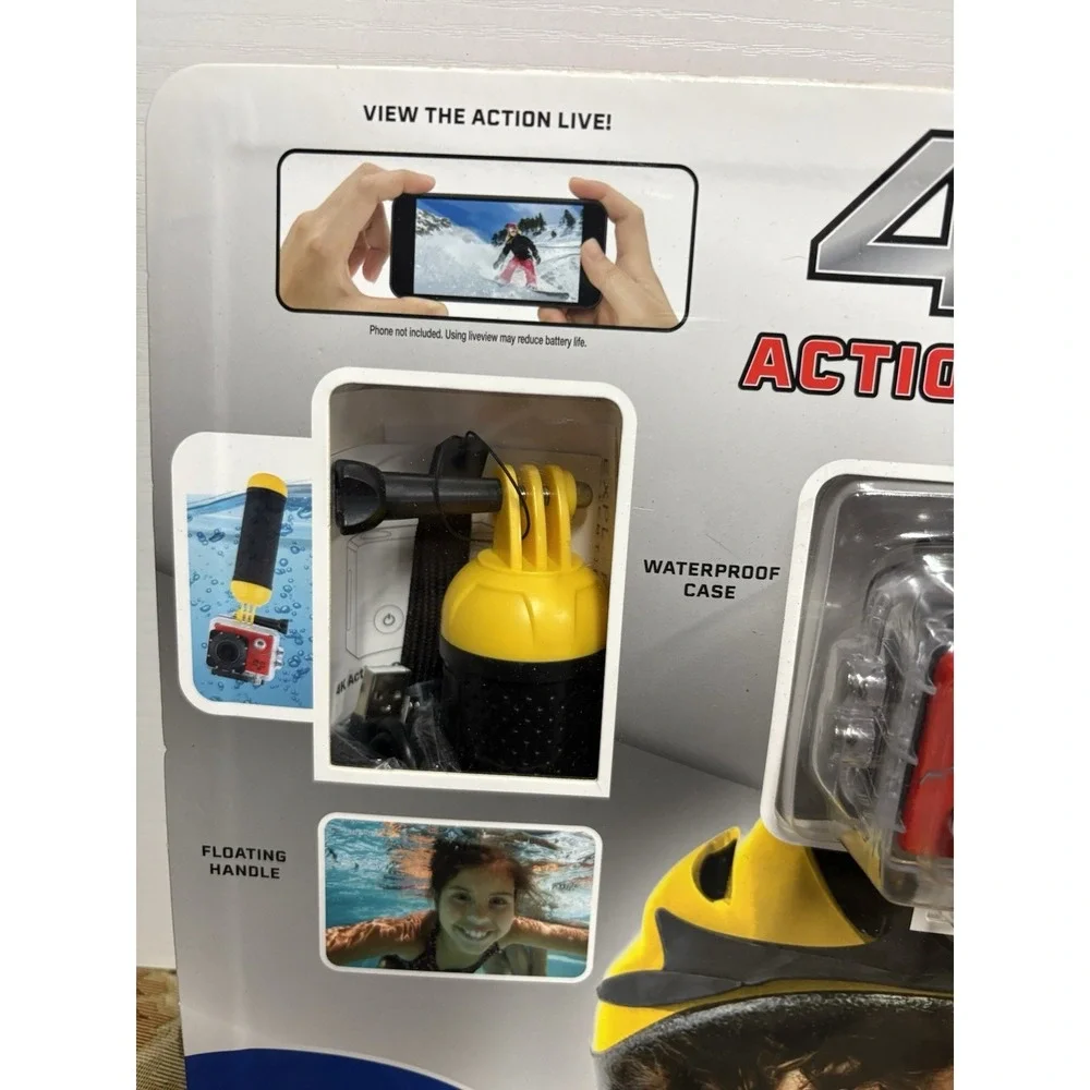 New Open Box Explore‎ One 4K Wifi Action Camera Floating Handle 32GB